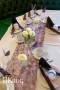 Hochzeits Tischdeko im Glas lila
