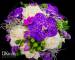 Biedermeier Brautstrauß weiß-lila mit Ochidee