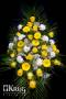 Blumengesteck-Trauerfeier gelb